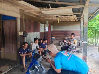 Jelang pesta Demokrasi tugas Polri semakin berat. Personil Polsek Keritang Bhabinkamtibmas Desa Lint